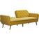 Novogratz Tallulah Memory Mustard Yellow Velvet Sofa 83" 2 Seater