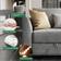 Honbay Modular Sectional U Shaped Couch Grey Sofa 112.2"