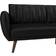 Novogratz Brittany Futon Black Faux Leather Sofa 81.5" 3 Seater