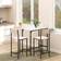 Homcom Industrial Natural Dining Set 17.8x35" 3