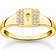 Thomas Sabo Padlock Ring - Gold/Transparent