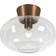 Belid Bullo Oxide/Clear Glass Takplafond 27cm