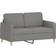 vidaXL Fabric Dark Gray Sofa 54.3" 2 Seater