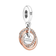 Pandora Family Always Encircled Dangle Charm - Silver/Rose Gold/Transparent