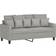 vidaXL Fabric Light Gray Sofa 62.2" 2 Seater