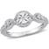 Gem & Harmony Twist Ring - Silver/Diamonds