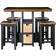 Ashley Dolingham Modern Black/Dark Brown Dining Set 45x32" 5