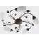 Lindby Stefania Black/White/Gold Takplafond 58cm