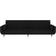 vidaXL Velvet Black Sofa 86.6" 2 Seater