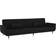 vidaXL Velvet Black Sofa 220cm Zweisitzer