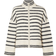 Selected Femme Sia Ras Stripe Long Sleeve Knit Cardigan - White