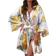 Shein Floral Print Drop Shoulder Belted Robe Without Lingerie