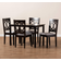 Baxton Studio Lenoir 5-Piece Brown&Espresso Dining Set 5