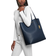 Michael Kors Eliza XL Pebbled Leather Reversible Tote Bag - Navy