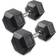 Philosophy Gym Rubber Coated Hex Dumbbell Hand Weights Pairs