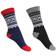 Marius Kids Thin Wool Socks 2-pack - Blue/Grey