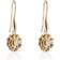 Elements Gold Rotating Peony Flower Drop Diamond Yellow Gold Earrings GE2423