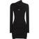 Off-White Stamp twist-detail minidress women Elastane/Viscose Black