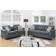 Bobkona 2-Pcs Loveseat Blue&Grey Sofa 85" 5 Seater