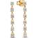 Pandora Sparkling Stones Drop Earrings - Gold/Transparent