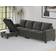 Belffin Sectional Velvet Grey Sofa 106.7" 4 Seater