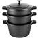 Granitestone Heavy Duty Nesting Cookware Set with lid 6 Parts