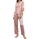 LilySilk Women's 22 Momme Laced Silk Pajama Set - Rosy Pink