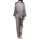 LilySilk Women's 22 Momme Full Length Silk Pajamas Set - Dark Grey