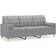 vidaXL Decorative Light Grey Sofa 198cm 3-Sitzer