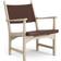 Swedese Caryngo White Pigmented Oak-Leather Red Brown Lenestol 77cm