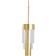 Ebb & Flow A-spire Brushed Brass/Clear Pendant Lamp 5.5"