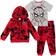 Marvel Boy's Spider-Man French Terry Zip Up Hoodie T-shirt & Pants 3-pcs - Red