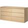 Ikea Malm White-Lacquered Oak Veneer Kommode 160x78cm