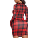 Shein SXY Women's Christmas Red Plaid Long Sleeve Dress