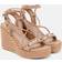 Valentino Garavani Wedge-Sandalen Rockstud mit Leder Braun