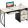 Bestier Office Wash White Writing Desk 22x55"