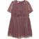 Minymo Girl's Short Sleeves Glitter Dress - Old Pink