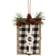 Northlight Seasonal Buffalo Plaid Black/White Christmas Tree Ornament 4.8"