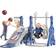 Seeutek 4 in 1 Toddler Slide & Swing Set