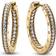 Pandora Signature Logo & Pavé Hoop Earrings - Gold/Transparent