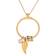 Myka Linda Circle Pendant Necklace - Gold/Diamond
