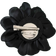 Shein 1pc Trendy Handmade Burnt Edge Black Flower Shaped Unisex Brooch For Party & Festival Style, European And Americana