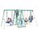 Hapfan Swing Sets for Backyard with Saucer Swing Belt Swing Glider Climbing Rope Climbing Ladder