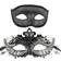 Couple Masquerade Metal Masks Venetian Halloween Costume Mask Mardi Gras Mask Cosplay Party Costume Ball Wedding Party Mask Black black-sliver