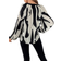 Shein Graphic Print Tie Neck Lantern Sleeve Blouse