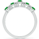 Angara Five Wedding Ring 1.11ct - White Gold/Emerald/Diamonds