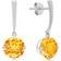 Max-Stone Round-Cut Drop Earrings - White Gold/Citrine