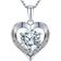 Onlylike I Love You Heart Pendant Necklace 2.0 ct - Silver/Diamonds