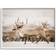 Stupell Industries Elk Herd Snowy Winter Scene Framed Art 30x24"