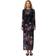 Ganni Women's Ruched Floral Mesh Maxi Dress Black